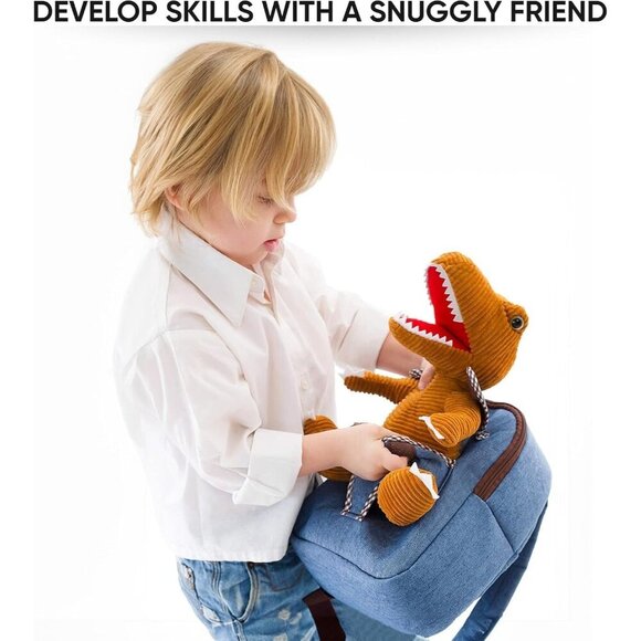 🆕 Boys Blue Dinosaur Toys kids 3-5 Gifts Birthday Toddler Backpack - Picture 2 of 8